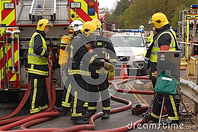 Firefighters at an incident