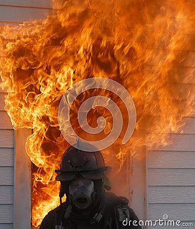 Fireman in breathing apparatus