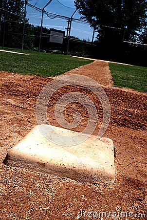 First base on baseball field