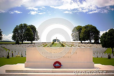 First World War Cemetery near Arras, Northern France