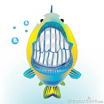 Fish with funny grin