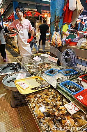 Fish market in Hong Kong