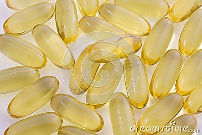 Fish oil capsules - background