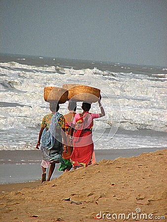 Fish sellers, Puri, Orissa, India