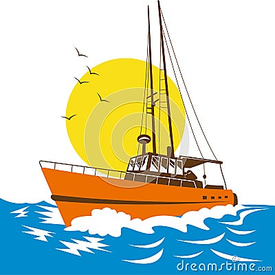 Fishing Boat Clip Art