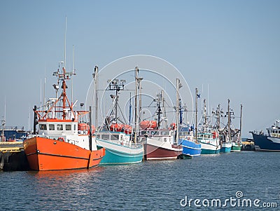 Fishing Boats in a row