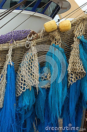 Fishing nets on trawler