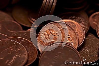Five euro cents coins