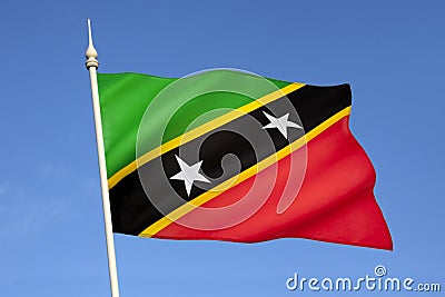 Flag of Saint Kitts and Nevis - The Caribbean