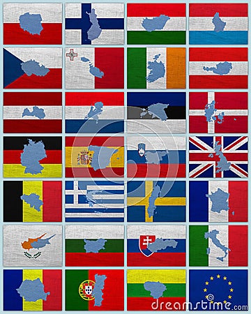 Flags and maps of European Union