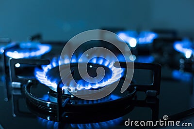 FLames of gas stove