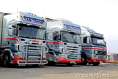 Fleet of Long Haulage Trucks