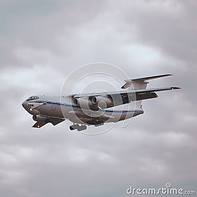Flight of the plane IL-76MD.