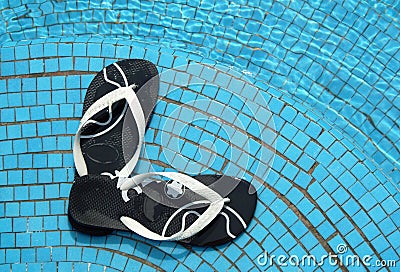Flip flops on pool