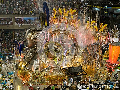 Float and dancers, Rio Carnival.