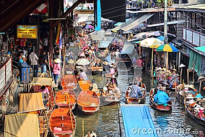 Floating market in Asia