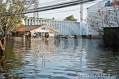 Flood factory in Nava Nakorn Industrial thailand