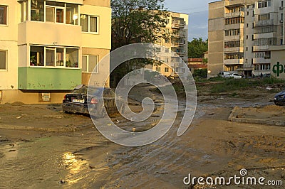 Flood in Varna Bulgaria June 19