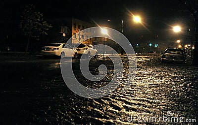 Flooded cars, caused by Hurricane Sandy