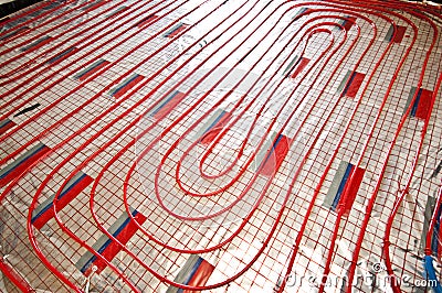 Floor heating installation