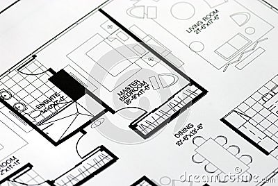 A floor plan focused on the master bedroom