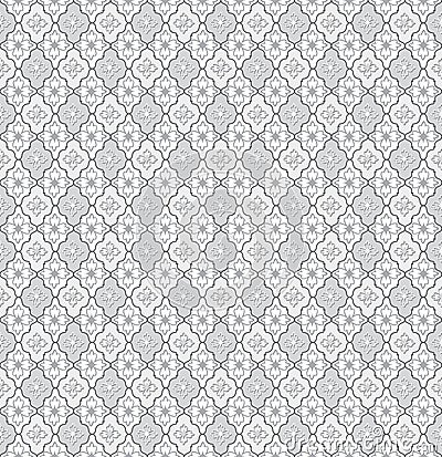 Floral seamless background. Abstract white and white floral geometric Seamless Texture