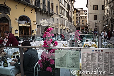 Florence, Italy outdoor restaurant