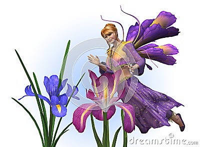 Flower Fairy with Irises