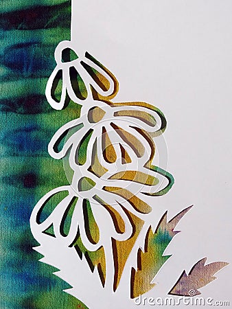 Flowers. paper cutting.