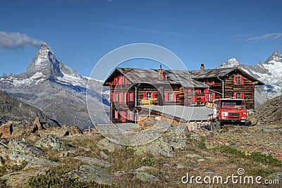 Fluhalp mountain hut, Zermatt, Switzerland