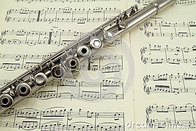 Flute on a Music Book