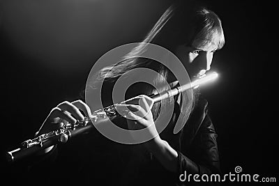 Flute music flutist musician classical playing.