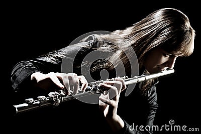 Flute music instrument flutist musician playing