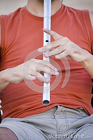 Flute playing