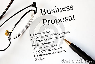 Focus On The Business Proposal Stock Photo