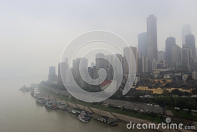 Fog chongqing city