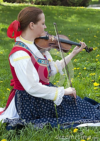 Folk violin player