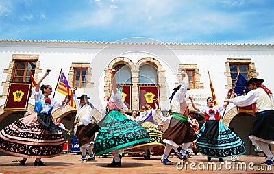 Folklore dance in Ibiza Spain Europe