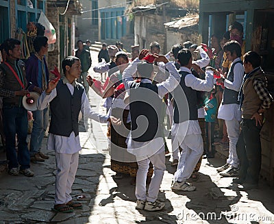 Folkloric festival in Dunai village - Nepal