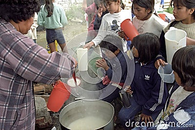 Food Distribution on Indian children in the Andes