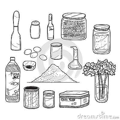 Food Doodle Herbs and Seasoning