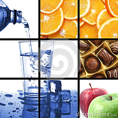 Food and drink collage