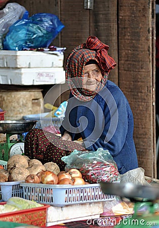 Food Market Asia old lady