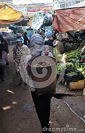 Food Market Asia Poor Woman