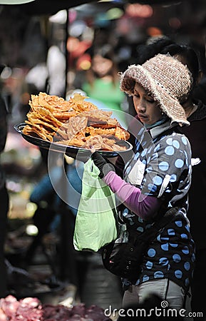 Food Market Asia Woman of Cambodia