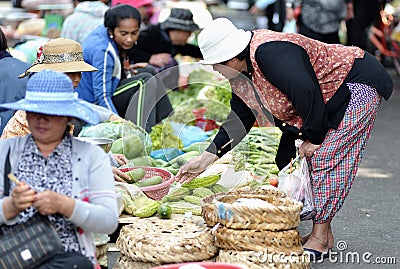 Food Market Asia Woman of Cambodia
