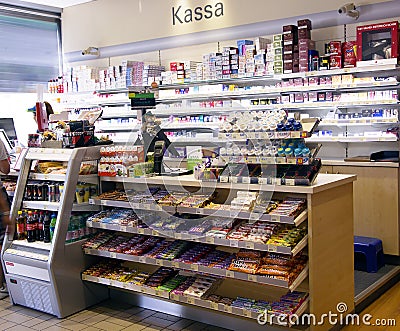 Food shop in roadside cafe