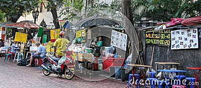 The food shop in the street in bangkok,thailand