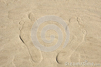 Foot print on sand