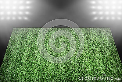 Football field in spotlights